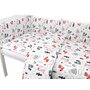 Lenjerie patut cu 5 piese, MimiNu, Pentru patut 120x60 cm, Cu pilota si perna, Din bumbac certificat Oeko Tex Standard 100, Fox - 5