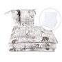 Lenjerie patut cu 5 piese, MimiNu, Pentru patut 120x60 cm, Cu pilota si perna, Din bumbac certificat Oeko Tex Standard 100, Design, Woodland - 1