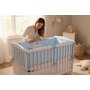 Lenjerie patut cu 6 piese, MimiNu, Pentru patut 120x60 cm, Cu volanase, Cu pilota si perna, Cu doua aparatori laterale, Din bumbac certificat Oeko Tex Standard 100, Colectia Royal, Blue - 5