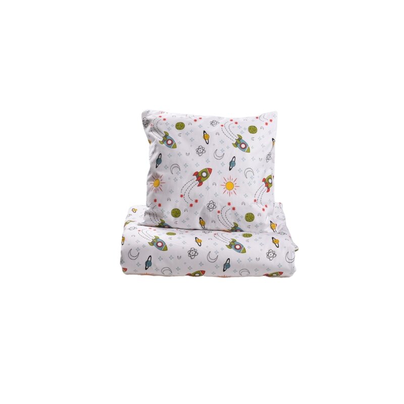 Confort family - lenjerie patut gradinita 5 piese model rachete