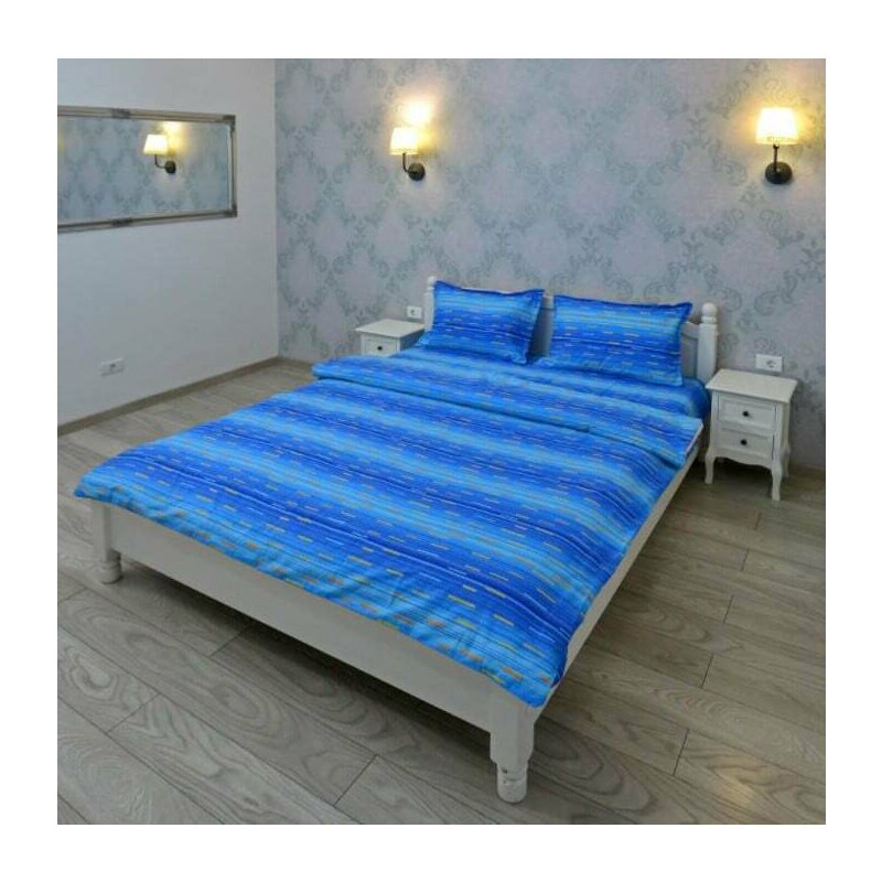 Somnart - lenjerie pentru 2 persoane ultrasleep xxl, bumbac 100%, bleumarin