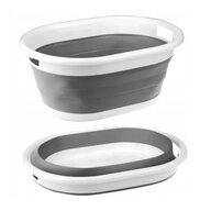 Lighean pliabil multifunctional, Primabobo, Capacitate 25 l, 54 × 39 × 24 cm, Fara BPA, Gri