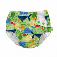 Lime Sealife 6 luni - Slip copii SPF 50+ refolosibil, cu capse Green Sprouts by iPlay