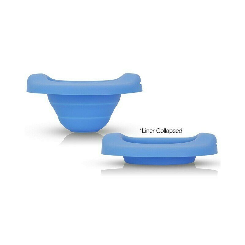 Potette plus - liner reutilizabil de silicon pentru olita portabila 2 in 1, albastru