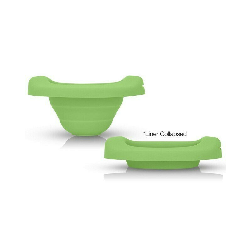 Potette plus - liner reutilizabil de silicon pentru olita portabila 2 in 1, verde