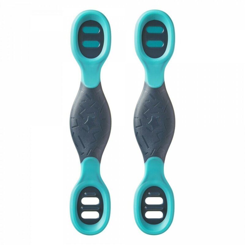 Tommee tippee - set tacamuri lingurite , 2 buc, 4 luni +, gri/verde