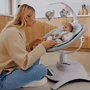 Balansoar, Lionelo, Bella, Multifunctional, Electric, Scaun reglabil, Ecran tactil si telecomanda, 6 miscari unice, 5 viteze, Cu melodii, Gri - 36