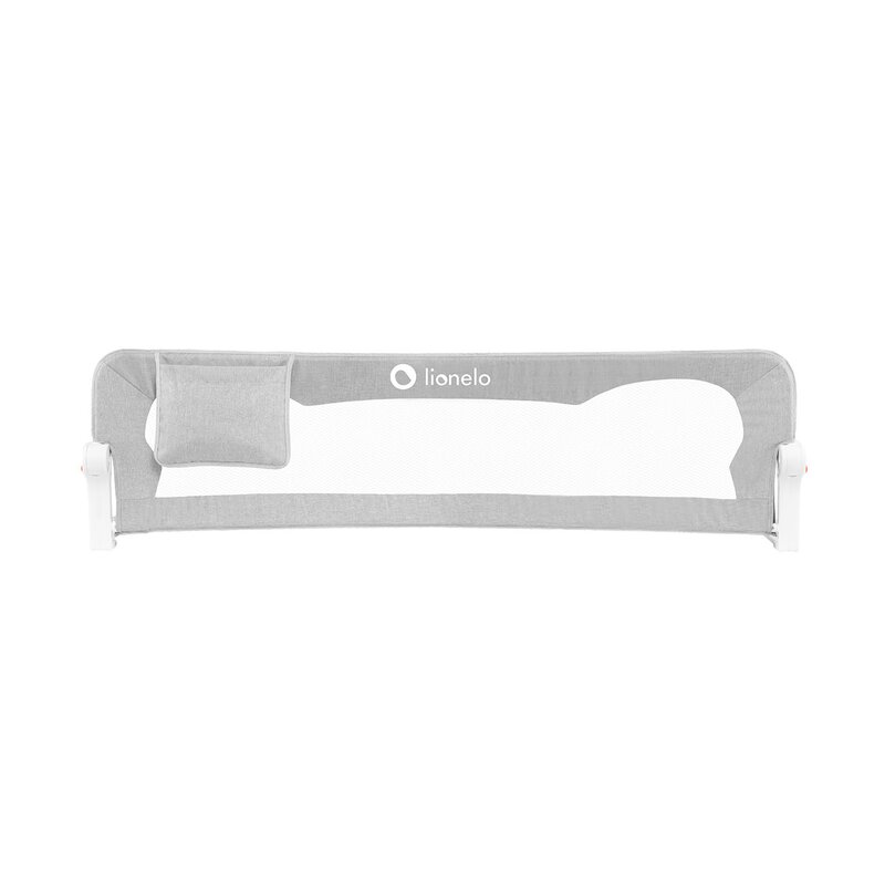 Lionelo - bariera protectie pat eva , cu buzunar accesorii, 150x35 cm, gri