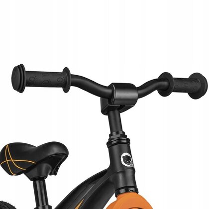 Lionelo - Bicicleta usoara Bart Air, Fara pedale, Cu roti gonflabile, Cu cadru din magneziu, Cu ghidon si sa reglabile, Greutate 3.8 Kg, 12 inch, Conform cu standardul european de securitate EN71, Negru