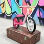 Bicicleta fara pedale, Lionelo, Alex, Usoara, Cu ghidon si sa reglabile, Greutate 3.3 Kg, Cu roti din spuma EVA, 12 inch, Bubblegum - 4