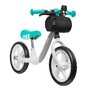 Lionelo - Bicicleta usoara fara pedale Arie, Cu claxon, Saculet pentru depozitare, Cu ghidon si sa reglabile, Greutate 3.7 Kg, Roti din spuma Eva, 12 inch, Conform cu standardul european de securitate EN71, Graphite - 2