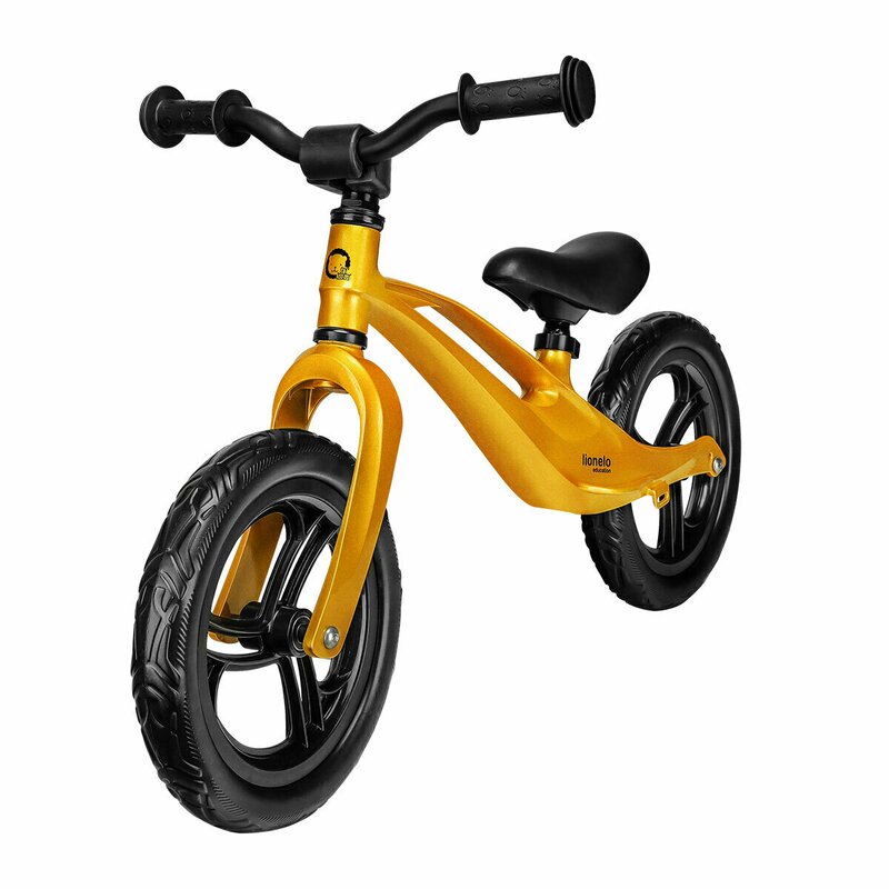 Lionelo - bicicleta fara pedale, cu cadru din magneziu, bart goldie, 12 , auriu