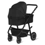 Carucior 3 in 1, Lionelo, Bianka, Transformabil, Cadru aluminiu, Cu landou si salteluta moale, Cu scoica auto, Cu multiple accesorii, Sustine 22 kg, 0 luni+, EN1466:2014+AC:2015, EN1888, Negru - 8