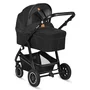 Carucior 3 in 1, Lionelo, Bianka, Transformabil, Cadru aluminiu, Cu landou si salteluta moale, Cu scoica auto, Cu multiple accesorii, Sustine 22 kg, 0 luni+, EN1466:2014+AC:2015, EN1888, Negru - 9