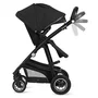 Carucior 3 in 1, Lionelo, Bianka, Transformabil, Cadru aluminiu, Cu landou si salteluta moale, Cu scoica auto, Cu multiple accesorii, Sustine 22 kg, 0 luni+, EN1466:2014+AC:2015, EN1888, Negru - 14