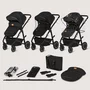 Carucior 3 in 1, Lionelo, Bianka, Transformabil, Cadru aluminiu, Cu landou si salteluta moale, Cu scoica auto, Cu multiple accesorii, Sustine 22 kg, 0 luni+, EN1466:2014+AC:2015, EN1888, Negru - 29