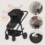 Carucior 3 in 1, Lionelo, Bianka, Transformabil, Cadru aluminiu, Cu landou si salteluta moale, Cu scoica auto, Cu multiple accesorii, Sustine 22 kg, 0 luni+, EN1466:2014+AC:2015, EN1888, Negru - 37