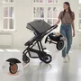 Carucior 3 in 1, Lionelo, Bianka, Transformabil, Cadru aluminiu, Cu landou si salteluta moale, Cu scoica auto, Cu multiple accesorii, Sustine 22 kg, 0 luni+, EN1466:2014+AC:2015, EN1888, Negru - 39