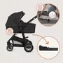 Carucior 3 in 1, Lionelo, Bianka, Transformabil, Cadru aluminiu, Cu landou si salteluta moale, Cu scoica auto, Cu multiple accesorii, Sustine 22 kg, 0 luni+, EN1466:2014+AC:2015, EN1888, Negru - 40