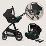 Carucior 3 in 1, Lionelo, Bianka, Transformabil, Cadru aluminiu, Cu landou si salteluta moale, Cu scoica auto, Cu multiple accesorii, Sustine 22 kg, 0 luni+, EN1466:2014+AC:2015, EN1888, Negru - 41
