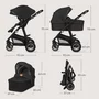 Carucior 3 in 1, Lionelo, Bianka, Transformabil, Cadru aluminiu, Cu landou si salteluta moale, Cu scoica auto, Cu multiple accesorii, Sustine 22 kg, 0 luni+, EN1466:2014+AC:2015, EN1888, Negru - 42