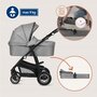 Carucior 3 in 1, Lionelo, Bianka, Transformabil, Cadru aluminiu, Cu landou si salteluta moale, Cu scoica auto, Cu multiple accesorii, Sustine 22 kg, 0 luni+, EN1466:2014+AC:2015, EN1888, Gri - 42
