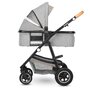 Lionelo - Carucior Amber 3 in 1, Cadru aluminiu, Cu landou intarit si salteluta moale, Scoica auto, Reversibil, Maner ajustabil, Huse pentru picioare, ploaie, Plasa de tantar, Geanta parinti, Pana la 22 kg, EN1888-1,EN1888-2,EN1466,ECE R44/04, Gri deschis - 11