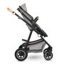 Lionelo - Carucior Amber 3 in 1, Cadru aluminiu, Cu landou intarit si salteluta moale, Scoica auto, Reversibil, Maner ajustabil, Huse pentru picioare, ploaie, Plasa de tantar, Geanta parinti, Pana la 22 kg, EN1888-1,EN1888-2,EN1466,ECE R44/04, Gri deschis - 38