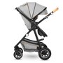 Lionelo - Carucior Amber 3 in 1, Cadru aluminiu, Cu landou intarit si salteluta moale, Scoica auto, Reversibil, Maner ajustabil, Huse pentru picioare, ploaie, Plasa de tantar, Geanta parinti, Pana la 22 kg, EN1888-1,EN1888-2,EN1466,ECE R44/04, Gri deschis - 42