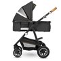 Lionelo - Carucior Amber 3 in 1, Cadru aluminiu, Cu landou intarit si salteluta moale, Scoica auto, Reversibil, Maner ajustabil, Huse pentru picioare, ploaie, Plasa de tantar, Geanta parinti, Pana la 22 kg, EN1888-1,EN1888-2,EN1466,ECE R44/04, Gri inchis - 10