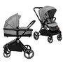 Lionelo - Carucior Mika, 2 in 1, Cadru din aluminiu, Cu landou intarit si salteluta moale, Reversibil, Maner ajustabil, Plasa de tantari, Husa de ploaie, de picioare, 22 kg, Conform cu standardele europene de securitate EN1888-1,EN1888-2, EN1466, Gri - 2