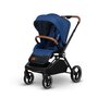 Lionelo - Carucior Mika, 3 in 1, Cadru din aluminiu, Cu landou intarit si salteluta moale, Scoica auto, Reversibil, Maner ajustabil, Plasa de tantari, Husa de ploaie, de picioare, Pana la 22 kg, EN1888-1,EN1888-2,EN1466,ECE R44/04, Albastru - 6