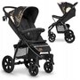 Lionelo - Carucior sport Annet Tour Lovin, Editie Limitata, De la nastere, Cu capotina impermeabila, Cu filtru UPF 50+, Cu maner reglabil, Plasa de tantari, Suport biberon, Saculet pentru picioare, Pana la 22 kg, Cu certificare TÜV SÜD, Negru - 2