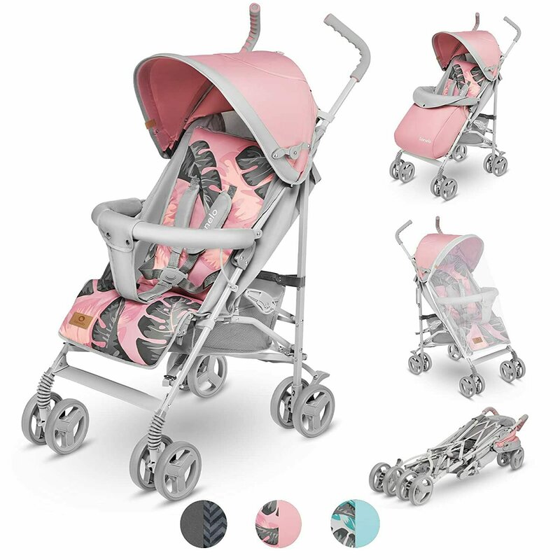 Carucior Sport Lionelo Julie 29 Lionelo - Carucior sport Elia Tropical, Cu husa de picioare, Cu plasa de tantari, Roz