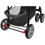 Lionelo - Carucior sport Emma Plus, Cu tavita, 2 Suporturi pentru pahar, Geanta accesorii, Conform cu standardul european de securitate EN1888-1, Blue Scandi - 12