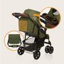 Carucior sport, Lionelo, Emma Plus, Cu tavita, 2 Suporturi pentru pahar, Geanta accesorii, Conform cu standardul european de securitate EN1888-1, Forest Green - 17