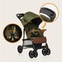 Carucior sport, Lionelo, Emma Plus, Cu tavita, 2 Suporturi pentru pahar, Geanta accesorii, Conform cu standardul european de securitate EN1888-1, Forest Green - 22