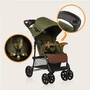 Carucior sport, Lionelo, Emma Plus, Cu tavita, 2 Suporturi pentru pahar, Geanta accesorii, Conform cu standardul european de securitate EN1888-1, Forest Green - 23