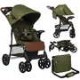 Carucior sport, Lionelo, Emma Plus, Cu tavita, 2 Suporturi pentru pahar, Geanta accesorii, Conform cu standardul european de securitate EN1888-1, Forest Green - 3