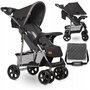 Lionelo - Carucior sport Emma Plus, Cu tavita, 2 Suporturi pentru pahar, Geanta accesorii, Conform cu standardul european de securitate EN1888-1, Stone - 3