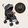 Carucior sport compact, Lionelo, Irma, Spatar reglabil in 4 pozitii, Suport picioare reglabil, Manere rotative, Pliere tip umbrela, 6- 36 luni, Pana la 15 kg, Conform cu EN1888-1:2018, Gri/Negru - 9