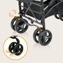 Carucior sport compact, Lionelo, Irma, Spatar reglabil in 4 pozitii, Suport picioare reglabil, Manere rotative, Pliere tip umbrela, 6- 36 luni, Pana la 15 kg, Conform cu EN1888-1:2018, Gri/Negru - 10