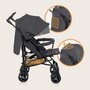 Carucior sport compact, Lionelo, Irma, Spatar reglabil in 4 pozitii, Suport picioare reglabil, Manere rotative, Pliere tip umbrela, 6- 36 luni, Pana la 15 kg, Conform cu EN1888-1:2018, Gri/Negru - 11