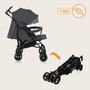 Carucior sport compact, Lionelo, Irma, Spatar reglabil in 4 pozitii, Suport picioare reglabil, Manere rotative, Pliere tip umbrela, 6- 36 luni, Pana la 15 kg, Conform cu EN1888-1:2018, Gri/Negru - 12