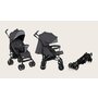 Carucior sport compact, Lionelo, Irma, Spatar reglabil in 4 pozitii, Suport picioare reglabil, Manere rotative, Pliere tip umbrela, 6- 36 luni, Pana la 15 kg, Conform cu EN1888-1:2018, Gri/Negru - 4