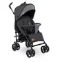 Carucior sport compact, Lionelo, Irma, Spatar ajustabil in 4 pozitii, Suport picioare reglabil, Manere rotative, Pliere tip umbrela, 6- 36 luni, Pana la 15 kg, Conform cu EN1888-1:2018, Gri/Negru