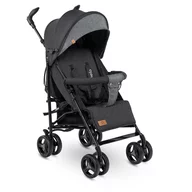 Carucior sport compact, Lionelo, Irma, Spatar ajustabil in 4 pozitii, Suport picioare reglabil, Manere rotative, Pliere tip umbrela, 6- 36 luni, Pana la 15 kg, Conform cu EN1888-1:2018, Gri/Negru