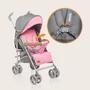 Carucior sport compact, Lionelo, Irma, Spatar ajustabil in 4 pozitii, Suport picioare reglabil, Manere rotative, Pliere tip umbrela, 6- 36 luni, Pana la 15 kg, Conform cu EN1888-1:2018, Roz - 10