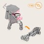 Carucior sport compact, Lionelo, Irma, Spatar reglabil in 4 pozitii, Suport picioare reglabil, Manere rotative, Pliere tip umbrela, 6- 36 luni, Pana la 15 kg, Conform cu EN1888-1:2018, Roz - 13