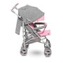 Carucior sport compact, Lionelo, Irma, Spatar reglabil in 4 pozitii, Suport picioare reglabil, Manere rotative, Pliere tip umbrela, 6- 36 luni, Pana la 15 kg, Conform cu EN1888-1:2018, Roz - 7